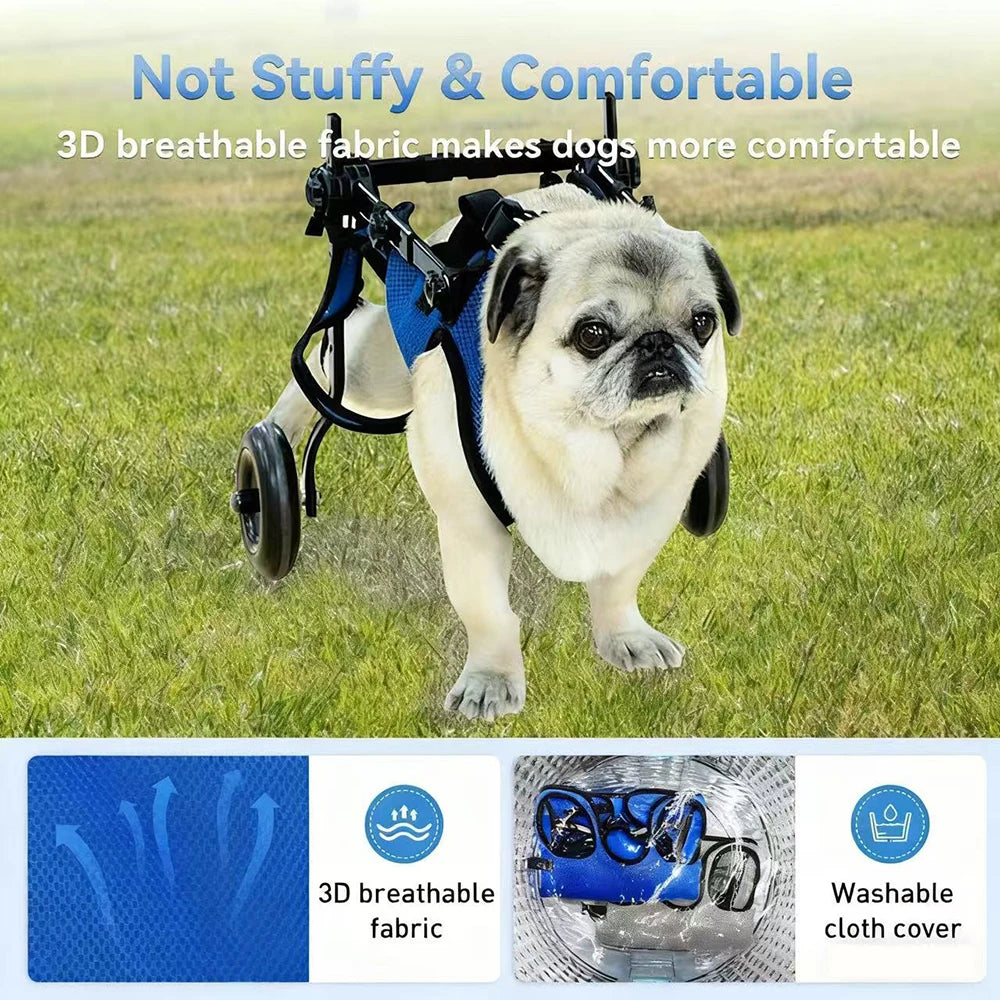 1Pcs Pet Wheelchair Cart Dog Rehabilitation Walking Aid Cart Hind Limb Paralysis Disabled Elderly Pet Walking Aid Cart
