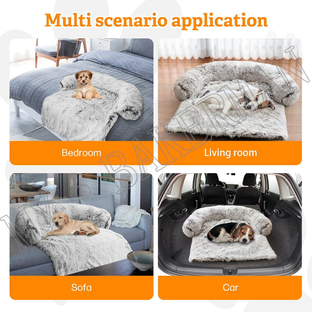 Pet Dog Bed Sofa For Dog Pet  Bed Warm Nest Washable Soft Furniture Protector Mat Cat  Dogs Sofa Bed,Winter