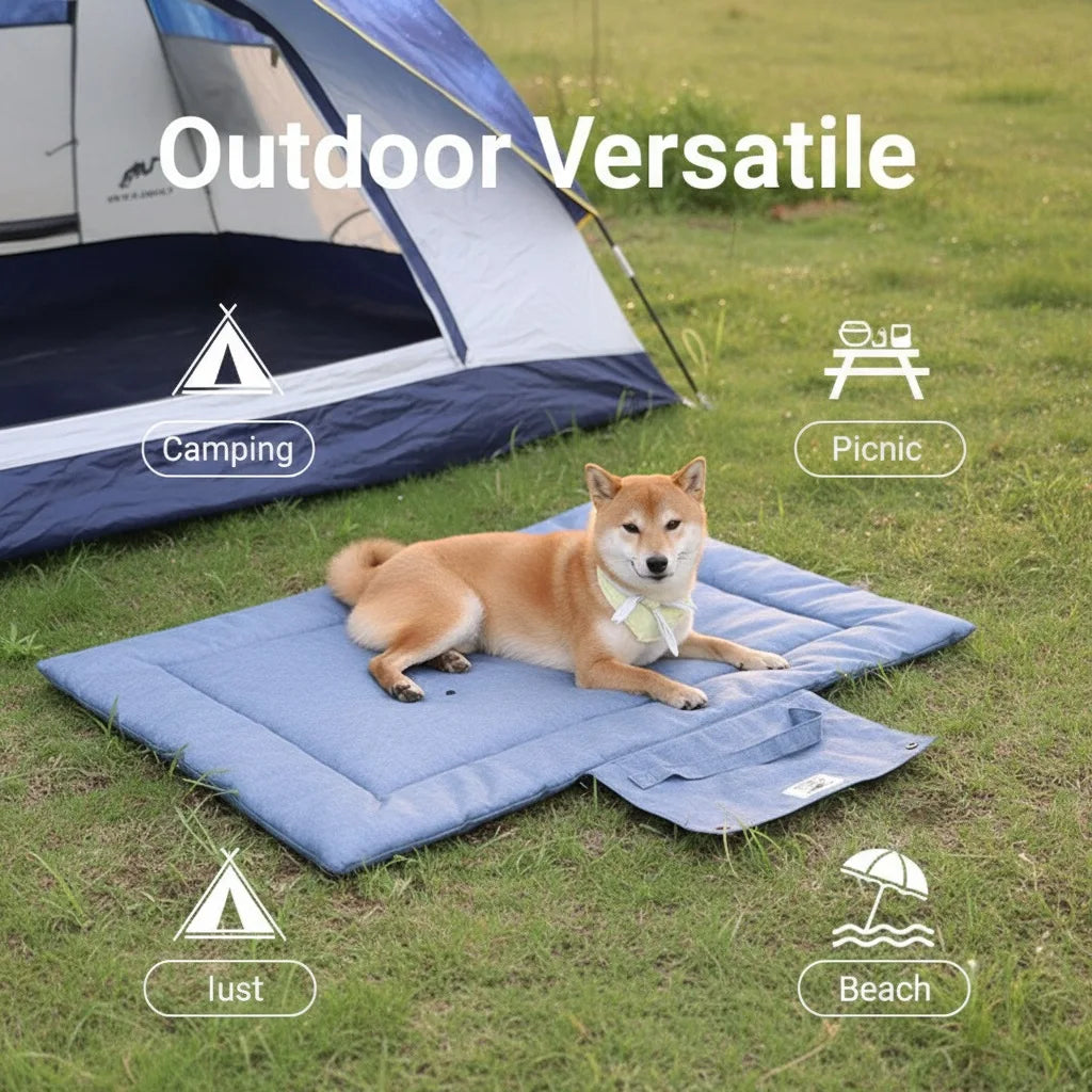 Foldable Outdoor Dog Bed Comfortable Waterproof Durable Pet Bed Mat All Season use Pet Accessories Dog Camping product furniture