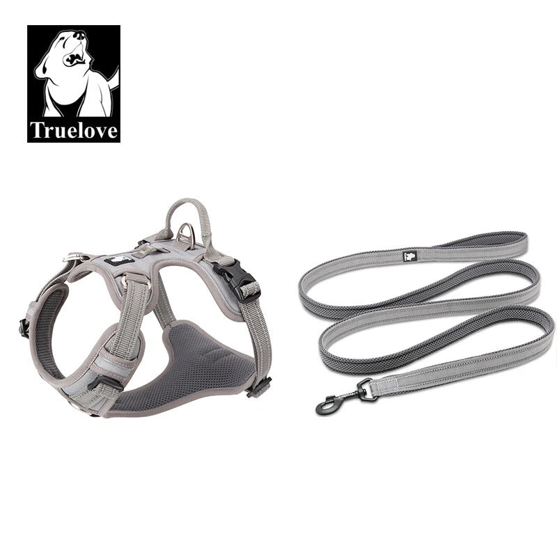 Truelove Pet Harness+Pet Leash Set Rope 110cm/200cm All-in-one Reflective Dog Harness No Pull Adjustable Buckles Dropshipping