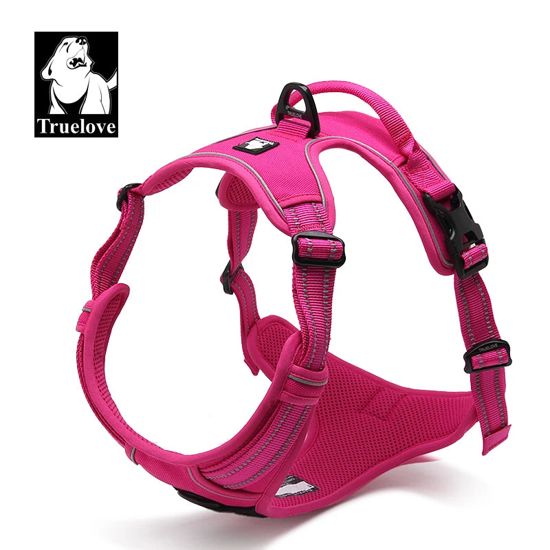 Truelove Pet harness Fashionable Nylon Durable Dog Harness Reflective Breathable Padded Training Vest Luxury Pet Accessories