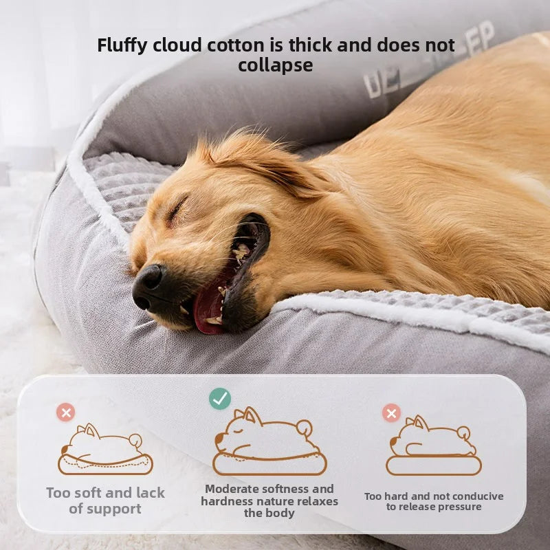 New Cat Bed Dog Pet Bed Kennel Non-Slip Winter Warm Small Dog Kennel Sleeping Removed Washed Soft Puppy Cushion Cat Supplies