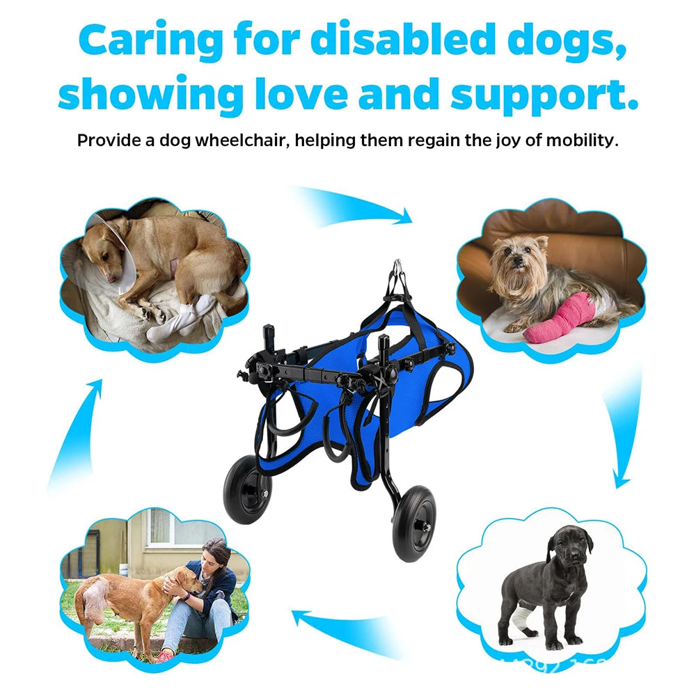 1Pcs Pet Wheelchair Cart Dog Rehabilitation Walking Aid Cart Hind Limb Paralysis Disabled Elderly Pet Walking Aid Cart