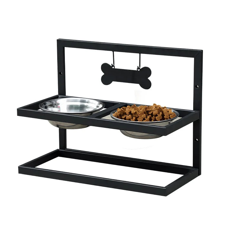 Adjustable Elevated Dog Bowl Raised Dog Bowl Rack for Large and Medium Dogs Dog Bowls Are Elevated with Two Dog Food Bowls