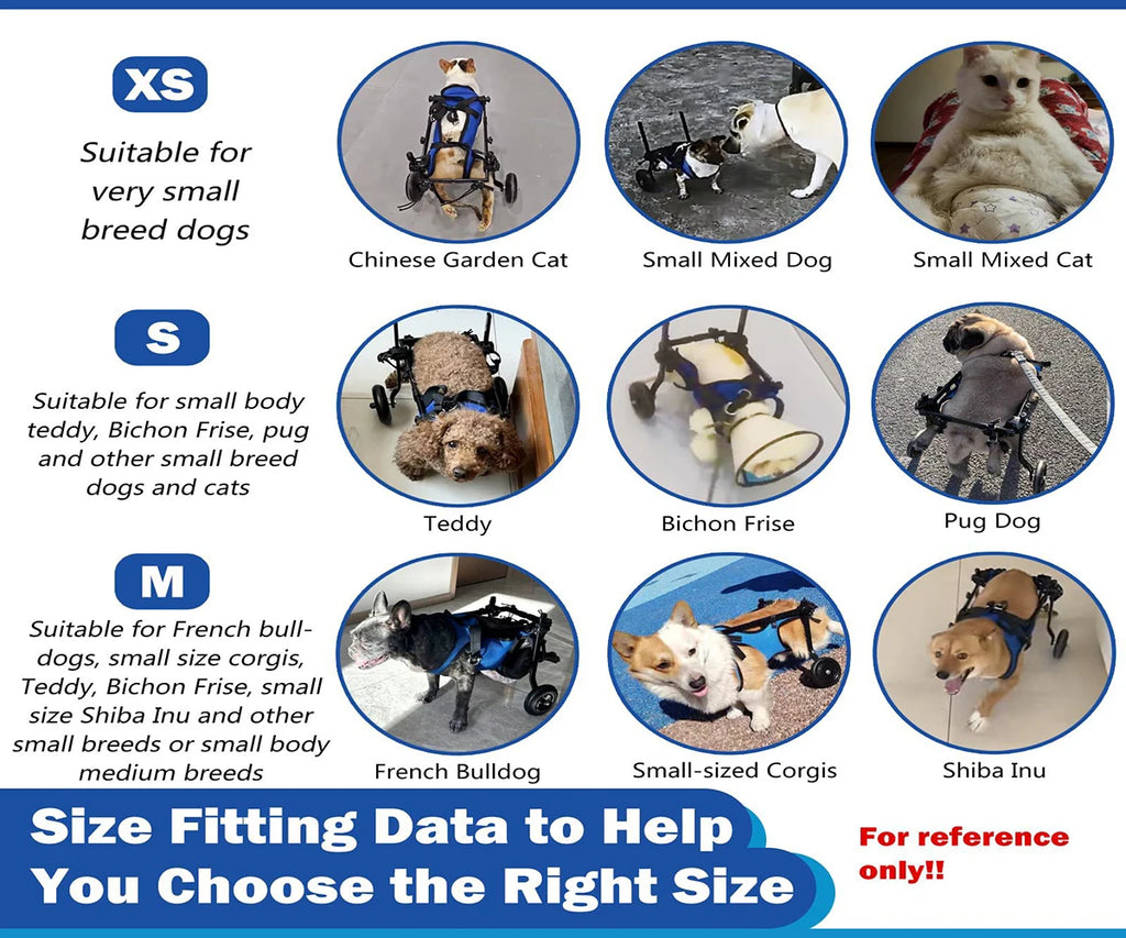 1Pcs Pet Wheelchair Cart Dog Rehabilitation Walking Aid Cart Hind Limb Paralysis Disabled Elderly Pet Walking Aid Cart