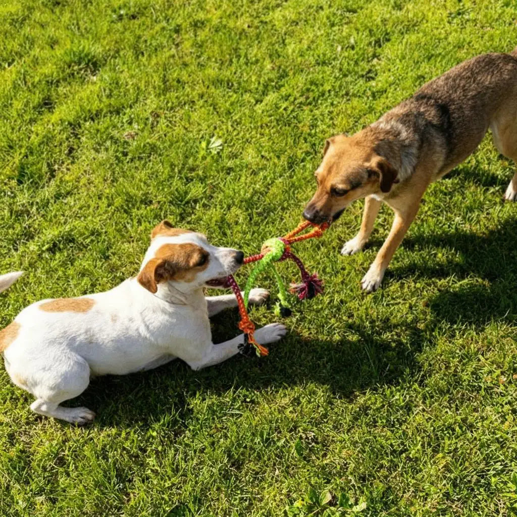 Dog Rope Toy Teeth Cleaning Pet Interactive Chewing Dog Toy Bite-Resistant Interactive Knot Toy For Pet Dogs